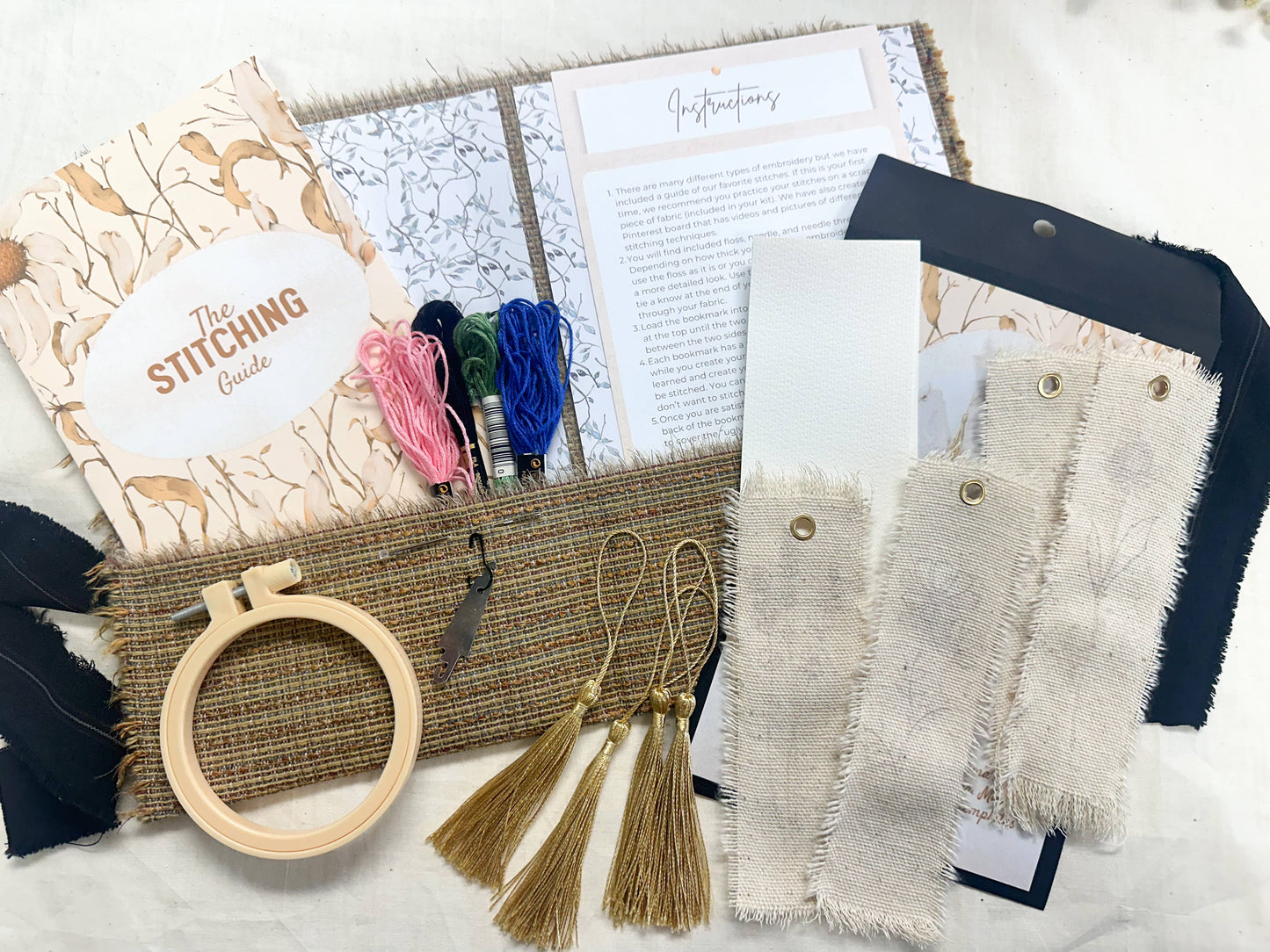 Embroidered Bookmark Making Kit- DIY Craft Kit
