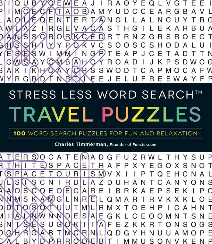 Stress Less Word Search - Travel Puzzles by Charles Timmerman