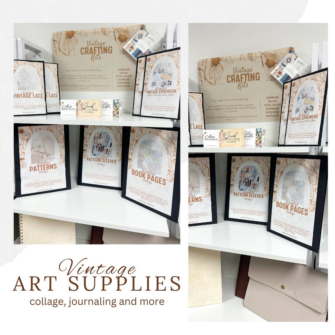 Art Kit- Vintage Book Pages for Collage and Art