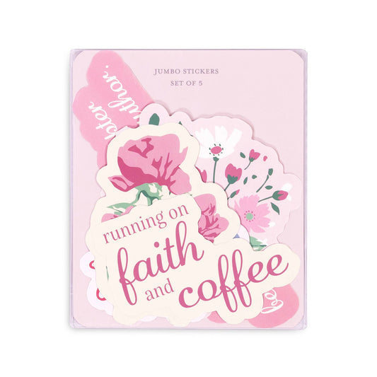 Jumbo Sticker Set, Pink Floral