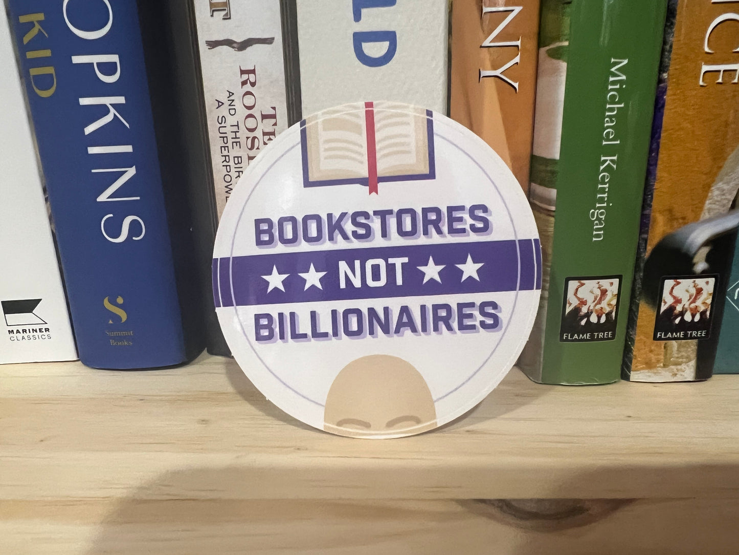 Bookstores Not Billionaires Sticker
