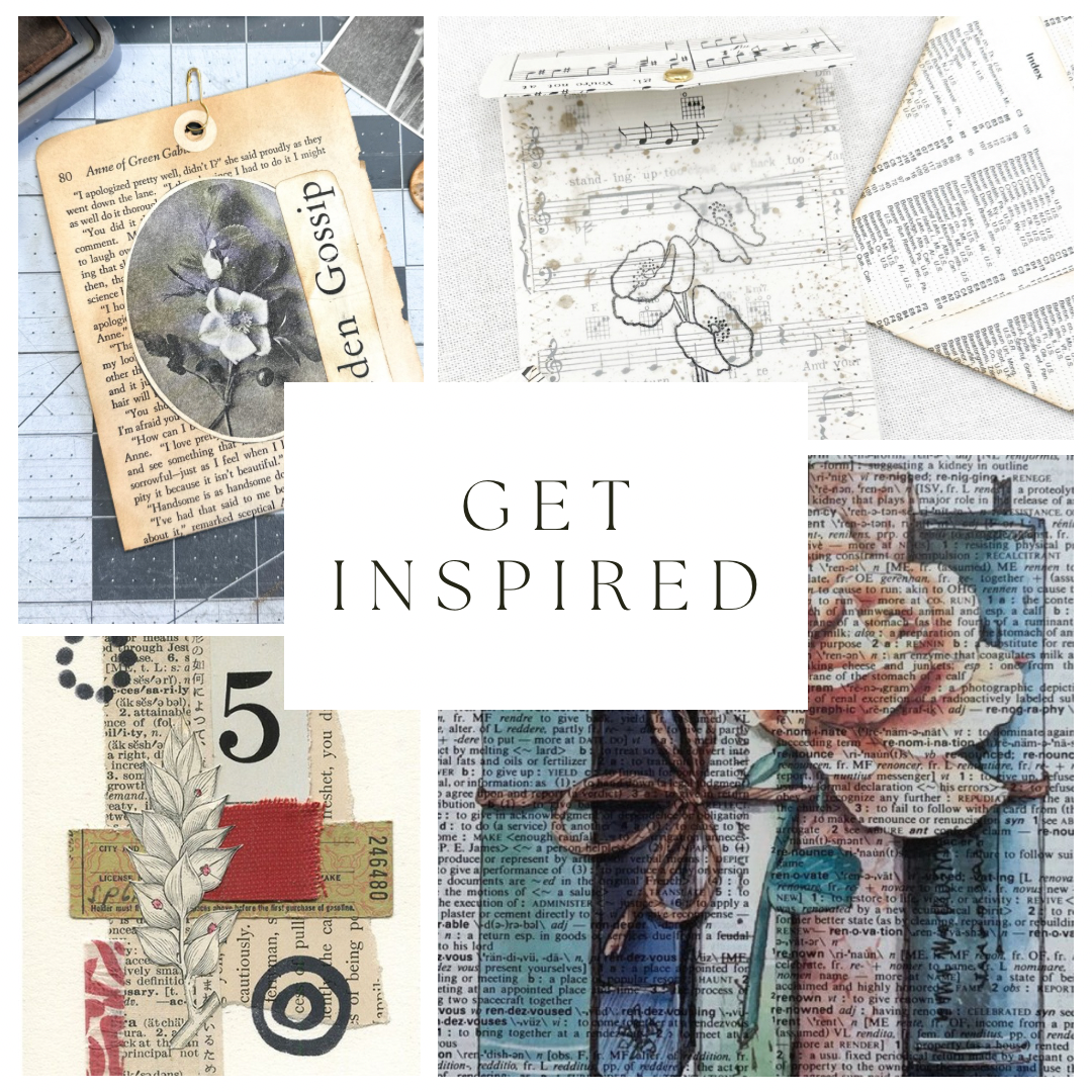Art Kit- Vintage Book Pages for Collage and Art