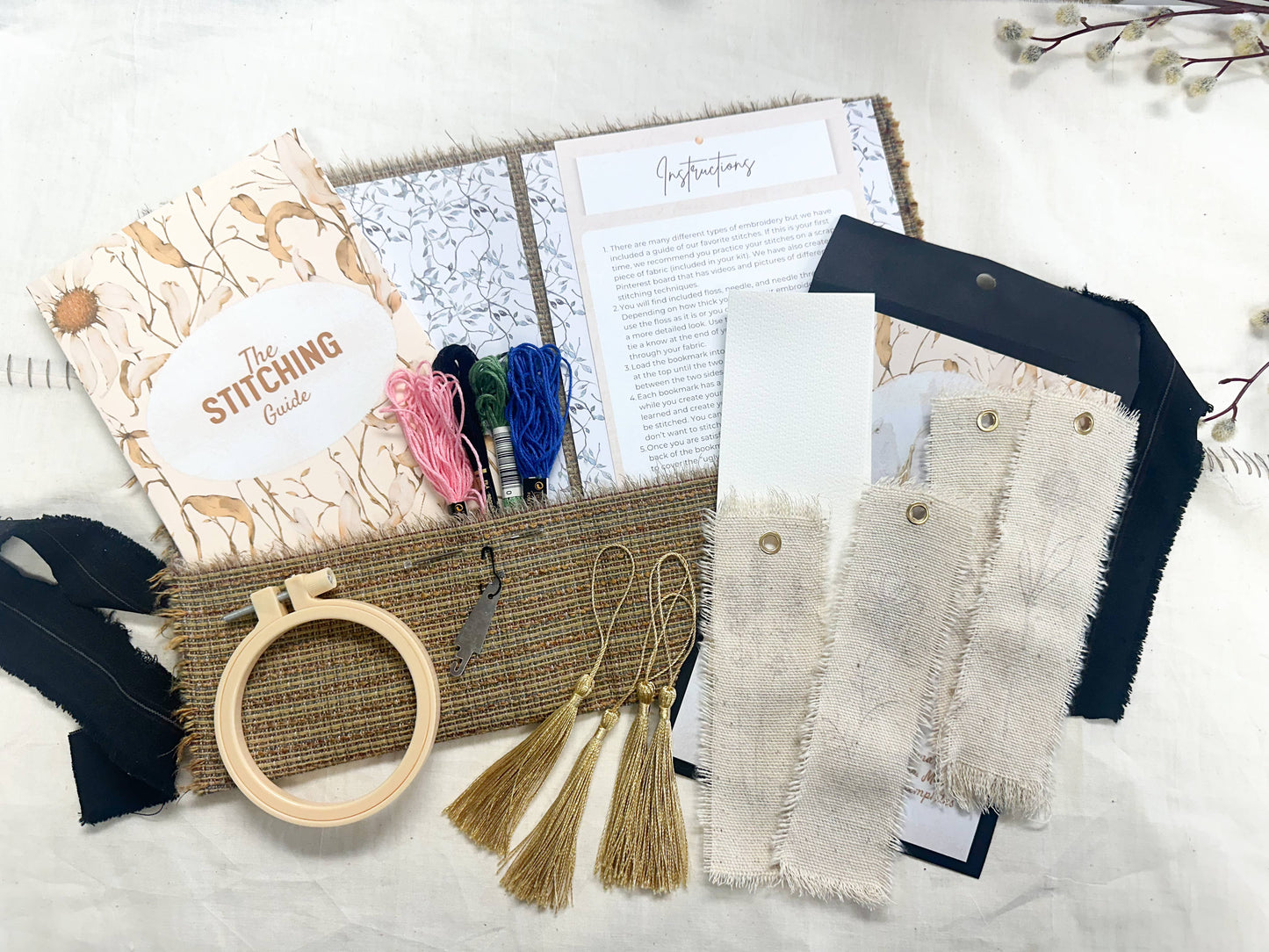 Embroidered Bookmark Making Kit- DIY Craft Kit