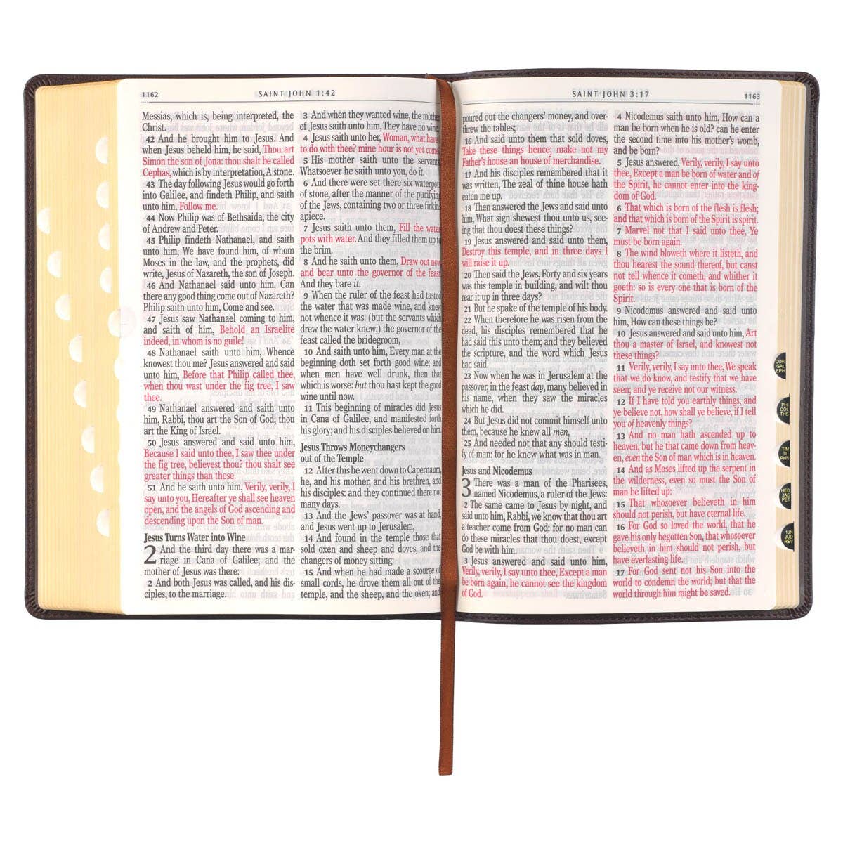 KJV Bible Giant Print Full-size Faux Leather, Espresso Brown