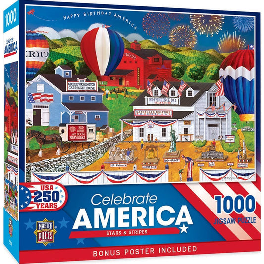 Celebrate America - Stars & Stripes 1000 Piece Jigsaw Puzzle