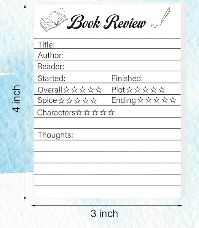 Book Review Sticky Notes