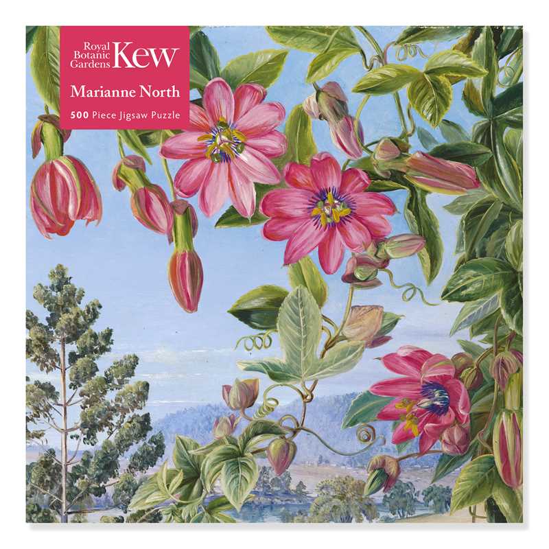 Adult Jigsaw Puzzle Kew: Marianne North: View in the Brisbane Botanic Garden (500 pieces) by