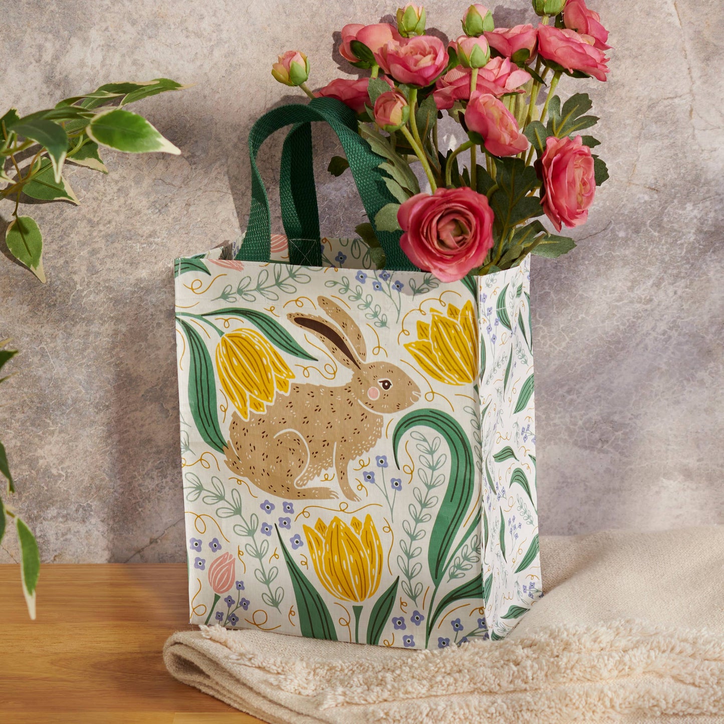 Rabbit Folk Art Daily Tote