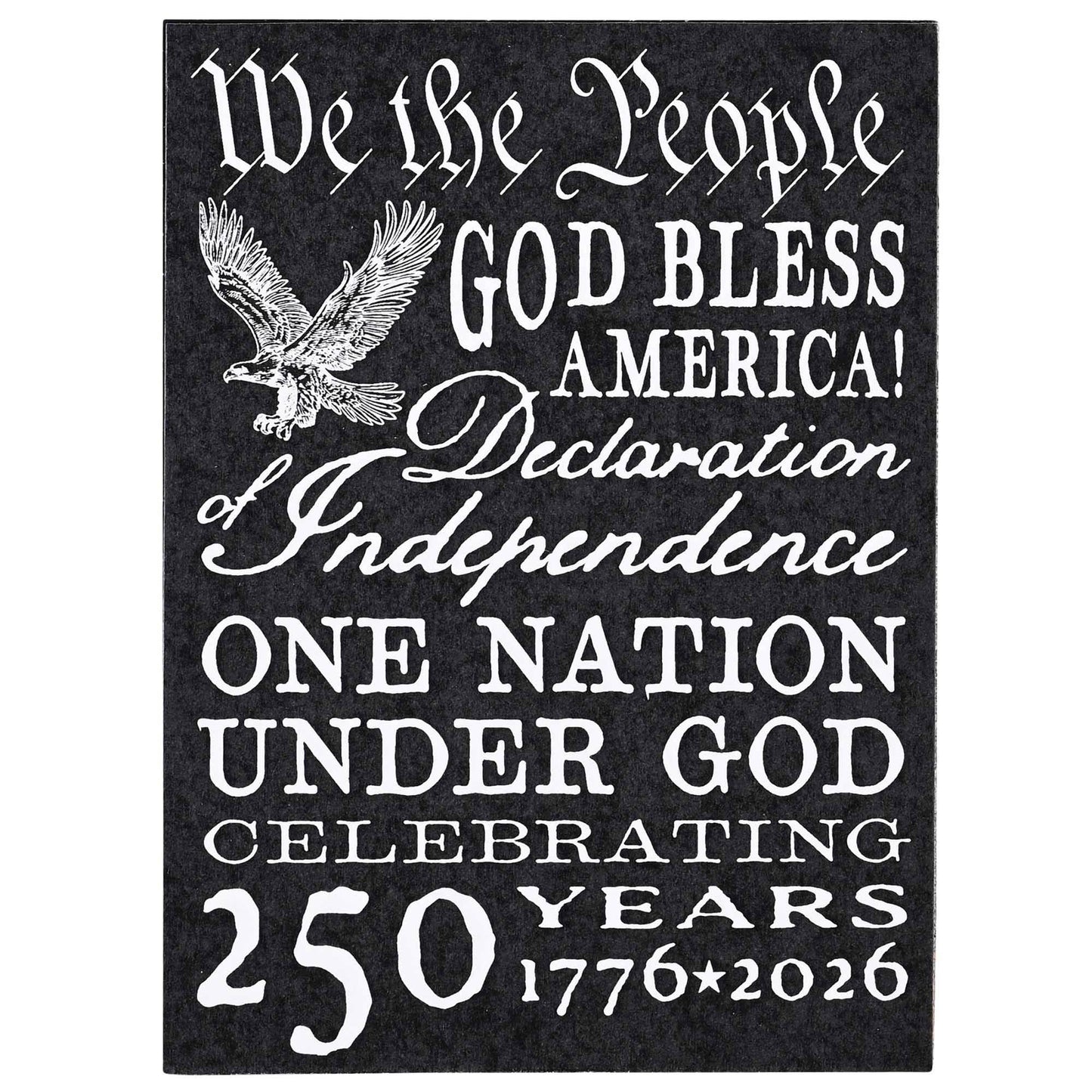 Hardboard Magnet We The People 3 3/4"H