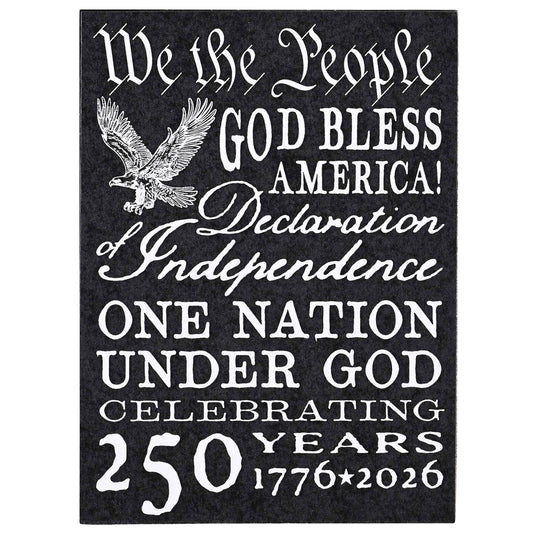 Hardboard Magnet We The People 3 3/4"H