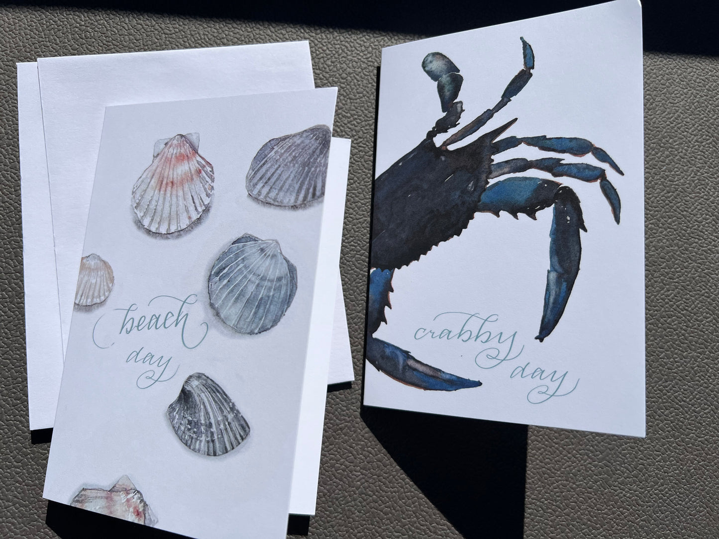 Crabby Day/Beach Day notecards
