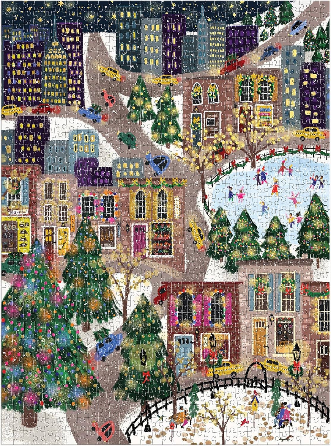 Joy Laforme Sparkling City 1000 Piece Foil Puzzle In a Square Box