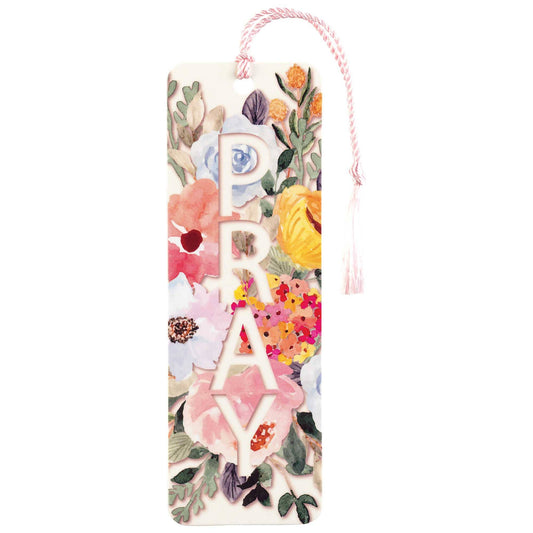 FLORAL PRAY TASSEL BOOKMARK