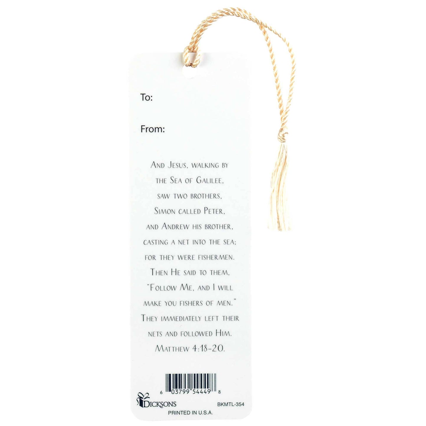 FISH FISHERS OF MEN TASSEL BOOKMARK