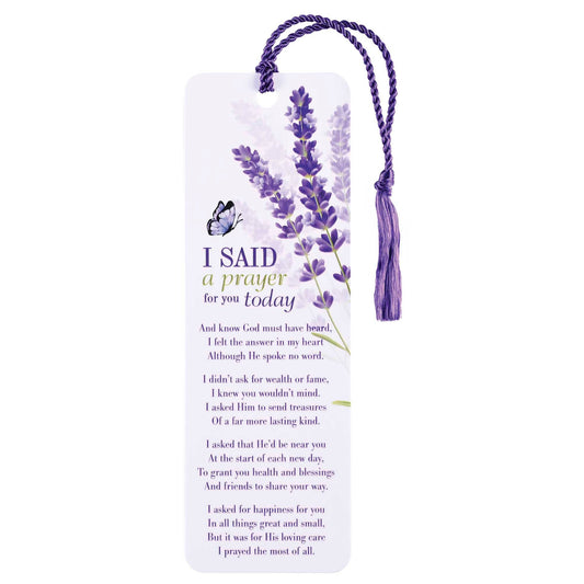 Tassel Bookmark I Said A Prayer Lavender