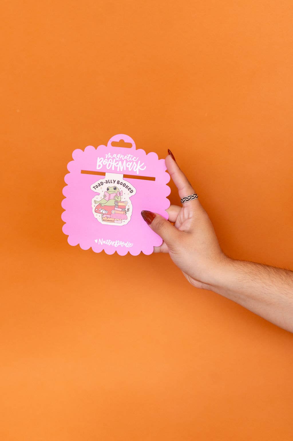 Toad-ally Booked Magnetic Bookmark – Cute Frog Reader Gift