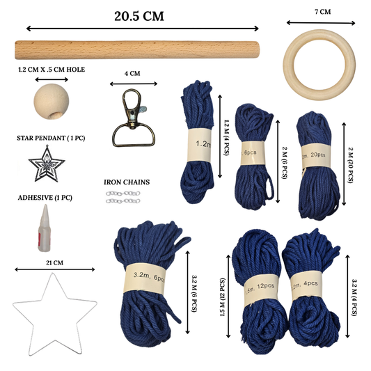 Macrame Kit 4-in-1 Navy