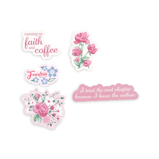 Jumbo Sticker Set, Pink Floral